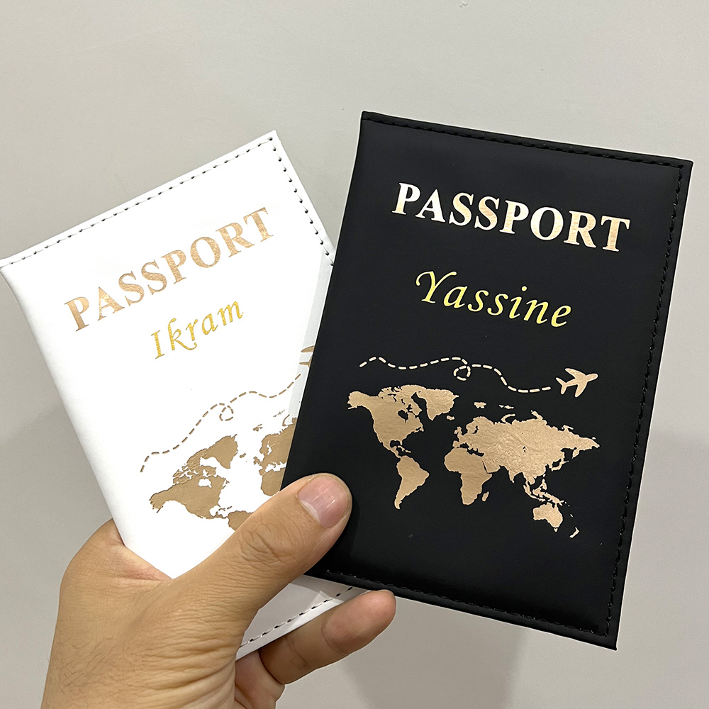 Travel Accessories India - Tempat paspor kustom Wanita Pria PU,