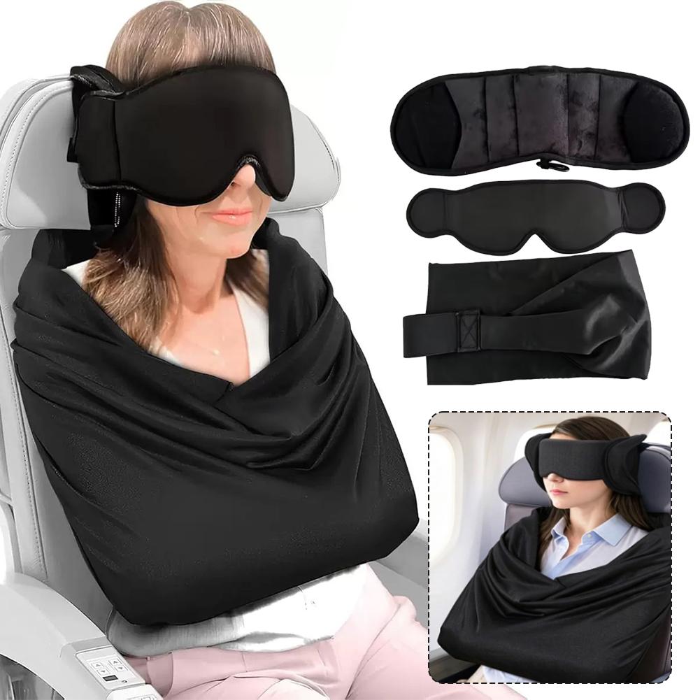 Travel Accessories Long Flight - Paket Perlengkapan Tidur untuk Perjalanan 3-in-1: