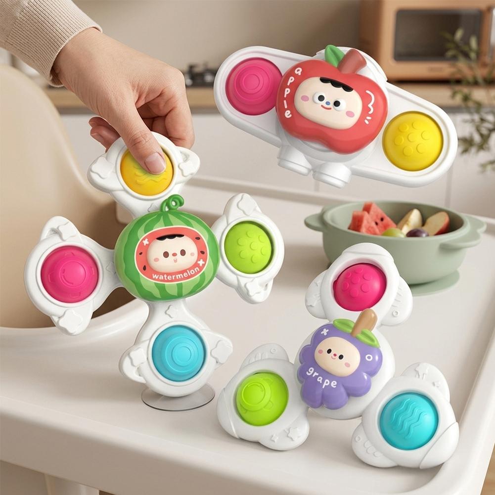 Travel Accessories Baby - 3 Buah Mainan Putar Fidget Pengisap