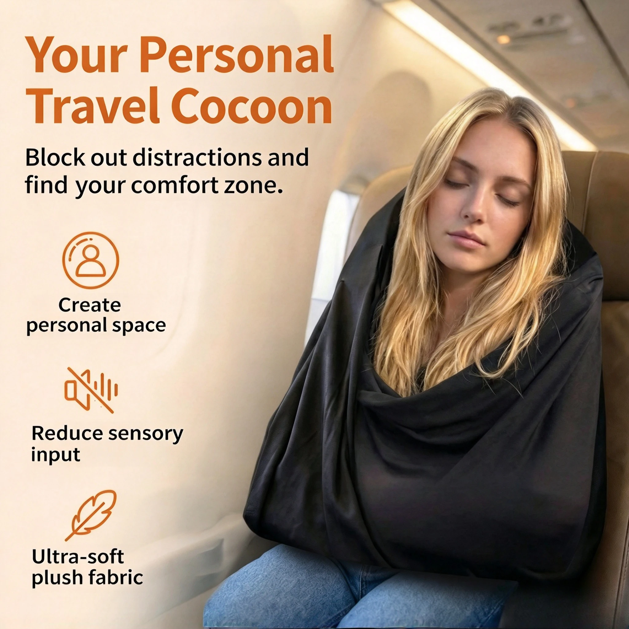 Travel Accessories Long Flight - 1 buah Sistem Penyangga Tidur Pesawat,