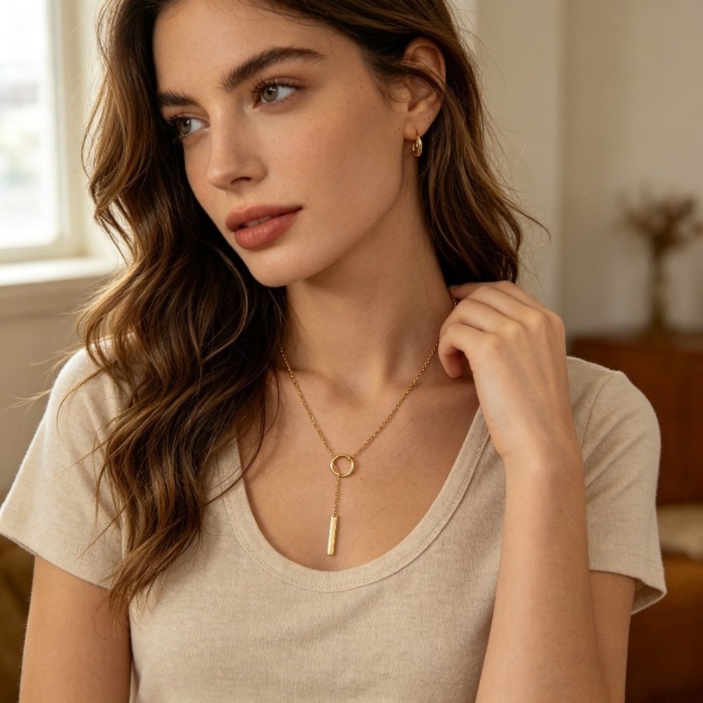 Kalung Liontin Emas dengan Mot - Travel Accessories As Gifts ulasan dan harga