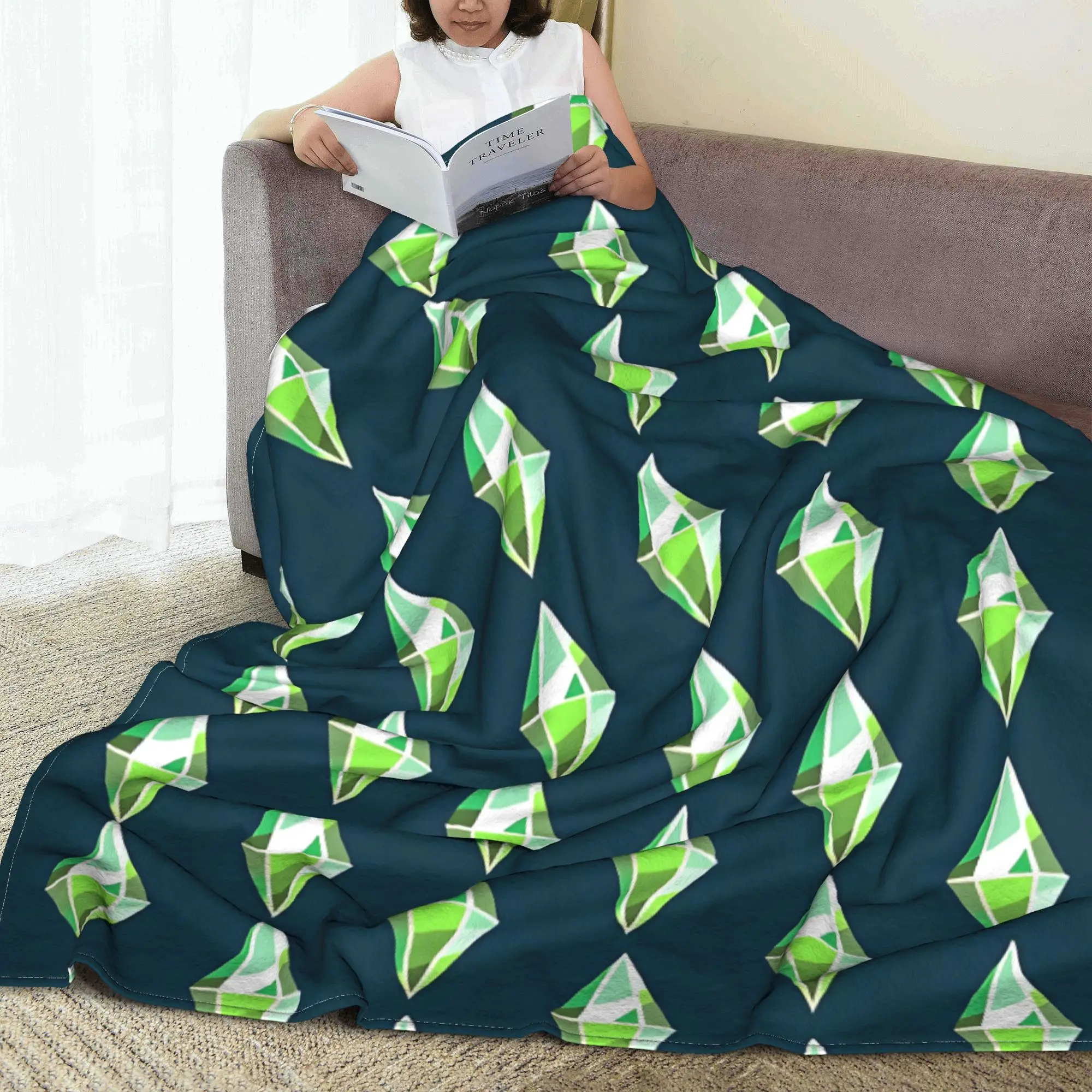 Selimut Pola Berlian Geometris - Travel Accessories Ideas ulasan dan harga